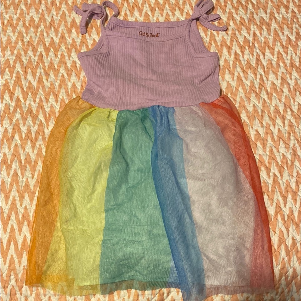 Cat & Jack Pastel Rainbow Dress